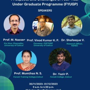 Two Day Seminar on ‘Prospects and Challenges of Four Year Under Graduate Programme (FYUGP)’